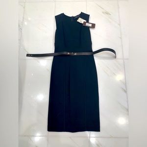 Gucci dress size large bodycon new with tags horsebit belt black